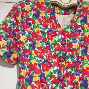 VINTAGE BRAEMAR by JEREMY SCOTT FLORAL PRINT BLAZERS SIZE 6P/6
